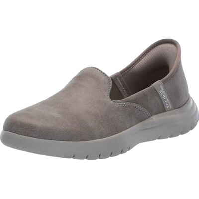 Skechers Femme On-The-Go Flex Camellia Slip-In ENTRAINEUSE, Taupe Textile, 36 EU - Publicité Skechers Femme On-The-Go Flex Camellia Slip-In ENTRAINEUSE, Taupe Textile, 36 EU - Publicité