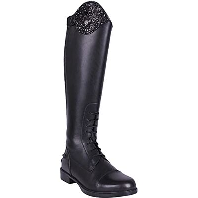 Bottes d'équitation en cuir QHP Romy pour enfants avec design interchangeable! Noir, largeur de mollet normale (37, Noir) - Publicité Bottes d'équitation en cuir QHP Romy pour enfants avec design interchangeable! Noir, largeur de mollet normale (37, Noir) - Publicité
