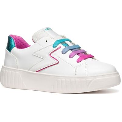 Geox Fille J Mikiroshi Girl A, White Multicolor, 36 EU - Publicité Geox Fille J Mikiroshi Girl A, White Multicolor, 36 EU - Publicité