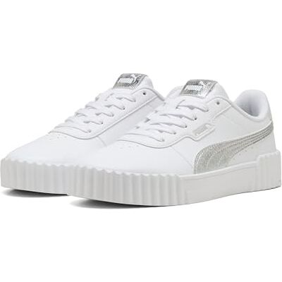 Puma Baskets Carina 3.0 Metallic Whisper pour Femme, Blanc et Argent, 39 EU, White Silver, 39 EU - Publicité Puma Baskets Carina 3.0 Metallic Whisper pour Femme, Blanc et Argent, 39 EU, White Silver, 39 EU - Publicité