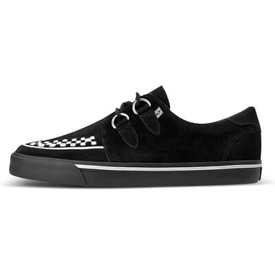 T.U.K. Leather Creeper Sneaker Chaussures pour Hommes et Femmes Couleur Black White Interlace Suede Chaussures à Lacets en Cuir et Daim de Style Puck, Goth et Rocker Taille 37 - Publicité T.U.K. Leather Creeper Sneaker Chaussures pour Hommes et Femmes Couleur Black White Interlace Suede Chaussures à Lacets en Cuir et Daim de Style Puck, Goth et Rocker Taille 37 - Publicité