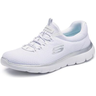Skechers Summits BlancArgent 8 c - Largeur - Chaussures d'entraînement - Publicité Skechers Summits BlancArgent 8 c - Largeur - Chaussures d'entraînement - Publicité