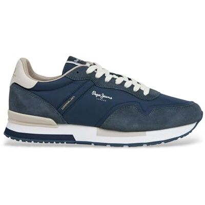 Pepe Jeans Homme Hailon Basic M Sneak, Bleu Marine, 41 EU - Publicité Pepe Jeans Homme Hailon Basic M Sneak, Bleu Marine, 41 EU - Publicité