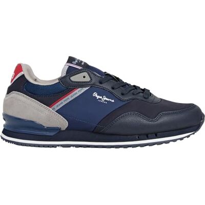 Pepe Jeans Homme London Cross M Sneak, Bleu Marine, 43 EU - Publicité Pepe Jeans Homme London Cross M Sneak, Bleu Marine, 43 EU - Publicité