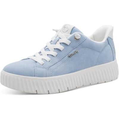 Tamaris Femme Comfort Damen Sneaker Low Basket, Lt Blue Suede, 42 EU - Publicité Tamaris Femme Comfort Damen Sneaker Low Basket, Lt Blue Suede, 42 EU - Publicité