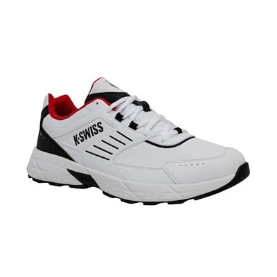 K-Swiss Baskets Fario LTH pour Homme, Blanc, Noir, Mars Rouge, 43 EU, Blanc Noir Mars Rouge, 44 EU - Publicité K-Swiss Baskets Fario LTH pour Homme, Blanc, Noir, Mars Rouge, 43 EU, Blanc Noir Mars Rouge, 44 EU - Publicité
