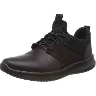 Skechers - Delson-Axton - Noir - Cuir - Sneakers - Publicité Skechers - Delson-Axton - Noir - Cuir - Sneakers - Publicité