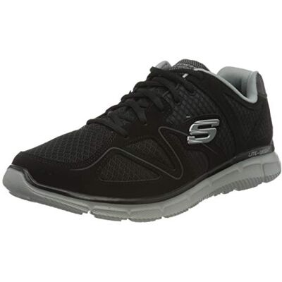 Skechers Satisfaction , Sneakers Basses Homme, Noir (Black ), 44 EU - Publicité Skechers Satisfaction , Sneakers Basses Homme, Noir (Black ), 44 EU - Publicité