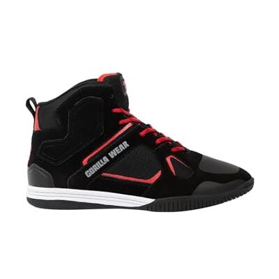 Gorilla Wear Troy High Tops Chaussures de Bodybuilding – Noir/Rouge – Sport Loisirs Quotidien Entraînement Entraînement Lacets avec Logo Confortable Tenue Extra Forte pour Homme, Rouge, 39 EU - Publicité Gorilla Wear Troy High Tops Chaussures de Bodybuilding – Noir/Rouge – Sport Loisirs Quotidien Entraînement Entraînement Lacets avec Logo Confortable Tenue Extra Forte pour Homme, Rouge, 39 EU - Publicité