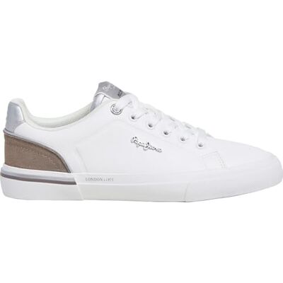 Pepe Jeans Femme Kenton Campus W Sneak, Blanc, 36 EU - Publicité Pepe Jeans Femme Kenton Campus W Sneak, Blanc, 36 EU - Publicité