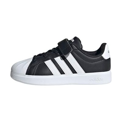 Adidas Dentelle et sangle élastiques Streettalk unisexe pour enfant, Noir/blanc/blanc, 4 Kids UK - Publicité Adidas Dentelle et sangle élastiques Streettalk unisexe pour enfant, Noir/blanc/blanc, 4 Kids UK - Publicité
