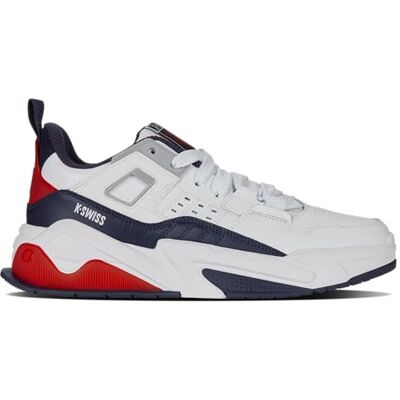 K-Swiss TECHNA Baskets pour Homme Blanc/Bleu Marine/Rouge Taille 44 EU, White Navy Red, 44 EU - Publicité K-Swiss TECHNA Baskets pour Homme Blanc/Bleu Marine/Rouge Taille 44 EU, White Navy Red, 44 EU - Publicité