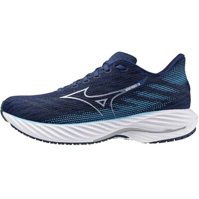 Mizuno Wave Rider 28 Chaussures de Course à Pied pour Homme, Bleu/Blanc, 45 EU - Publicité Mizuno Wave Rider 28 Chaussures de Course à Pied pour Homme, Bleu/Blanc, 45 EU - Publicité