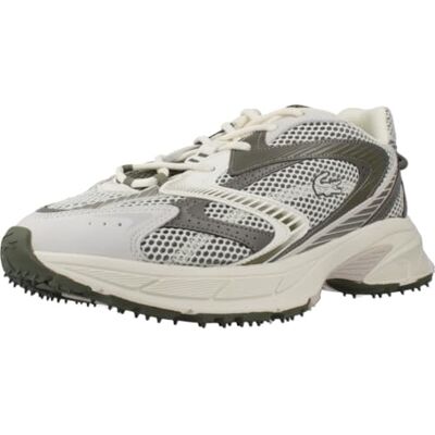 Lacoste L003 Neo Shot Baskets pour homme, Blanc cassé/kaki, 43 EU - Publicité Lacoste L003 Neo Shot Baskets pour homme, Blanc cassé/kaki, 43 EU - Publicité