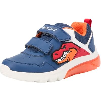 Geox J CIBERDRON Boy A, Basket, Avio/Red, - Publicité Geox J CIBERDRON Boy A, Basket, Avio/Red, - Publicité