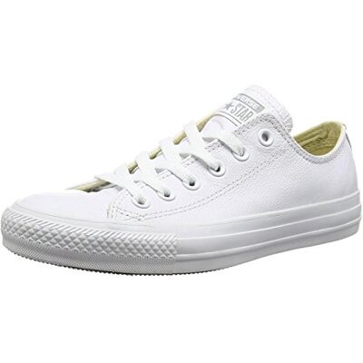 Converse Mixte Chuck Taylor Ct Ox Sneakers Basses, White Mono, 39.5 EU - Publicité Converse Mixte Chuck Taylor Ct Ox Sneakers Basses, White Mono, 39.5 EU - Publicité
