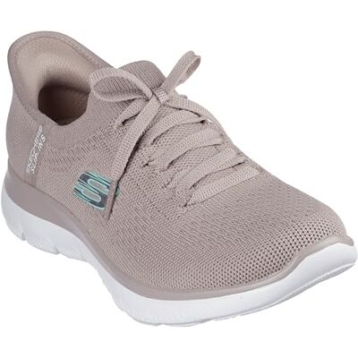Skechers Femme Summits New Daily Slip-In ENTRAINEUSE, Taupe Knit/Mint Trim, 39 EU - Publicité Skechers Femme Summits New Daily Slip-In ENTRAINEUSE, Taupe Knit/Mint Trim, 39 EU - Publicité