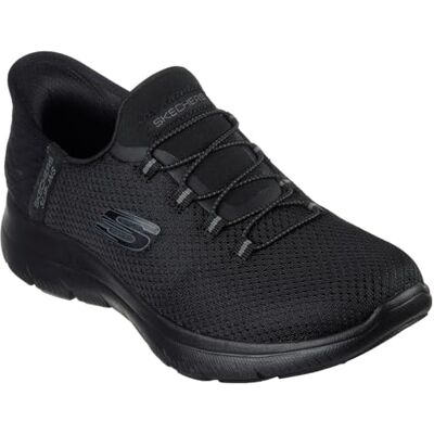 Skechers Femme Summits Diamond Dream Espadrilles, Black Mesh/Gunmetal Trim, 40 EU - Publicité Skechers Femme Summits Diamond Dream Espadrilles, Black Mesh/Gunmetal Trim, 40 EU - Publicité