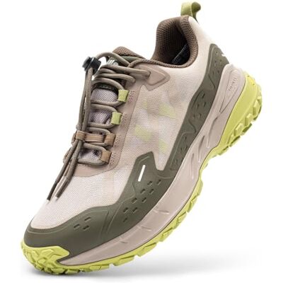 FitVille Extra Larges Chaussures Basses de Randonnée Homme Imperméables et Antidérapantes Baskets de Trekking Chaussures de Marche Sportives Khaki Clair 42 EU X-Large - Publicité FitVille Extra Larges Chaussures Basses de Randonnée Homme Imperméables et Antidérapantes Baskets de Trekking Chaussures de Marche Sportives Khaki Clair 42 EU X-Large - Publicité