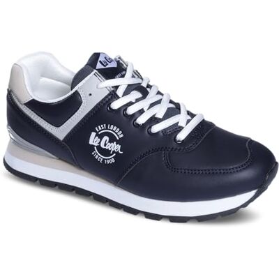 Lee Cooper Smartstep Chaussures de sport pour homme, baskets, chaussures de tous les jours, légères et élégantes, lece-up, cuir écologique, bleu marine, 41 EU - Publicité Lee Cooper Smartstep Chaussures de sport pour homme, baskets, chaussures de tous les jours, légères et élégantes, lece-up, cuir écologique, bleu marine, 41 EU - Publicité