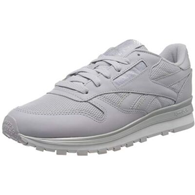 Reebok Cl LTHR Femme Baskets Basses, Sterling Grey Silver Met White, 38.5 EU - Publicité Reebok Cl LTHR Femme Baskets Basses, Sterling Grey Silver Met White, 38.5 EU - Publicité