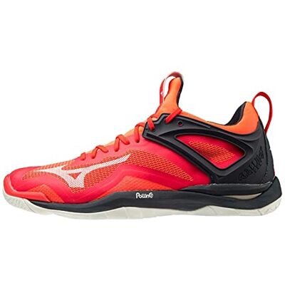 Mizuno - Wave Mirage 3 - Rouge - Blanc - Chaussures - Publicité Mizuno - Wave Mirage 3 - Rouge - Blanc - Chaussures - Publicité