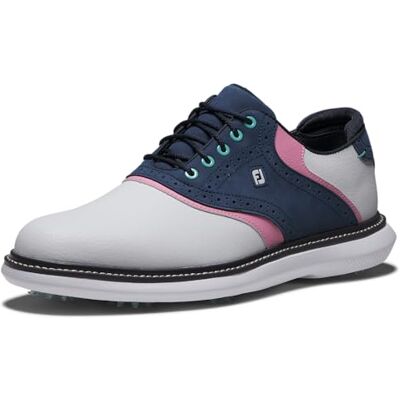 FootJoy - Traditions Energy - Blanc Marine Rose - Chaussures - Publicité FootJoy - Traditions Energy - Blanc Marine Rose - Chaussures - Publicité