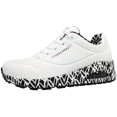 Skechers Uno-Loving Love -WBK, Womens Sneakers, White, 36 EU - Publicité Skechers Uno-Loving Love -WBK, Womens Sneakers, White, 36 EU - Publicité