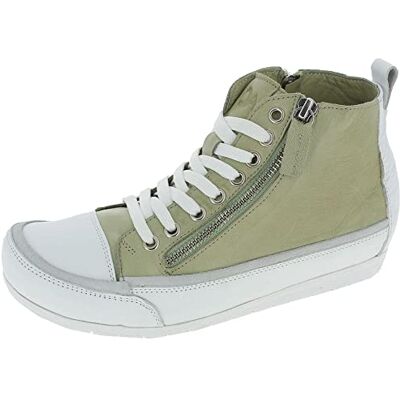 Andrea Conti Femme Damen Sneaker Basket, Khaki/weiß, 36 EU - Publicité Andrea Conti Femme Damen Sneaker Basket, Khaki/weiß, 36 EU - Publicité