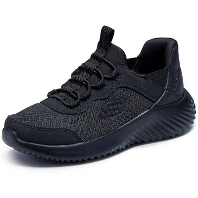 Skechers Garçon Bounder Brisk-Burst Slip-In ENTRAINEUSE, Black Synthetic / Textile / Blue & Black Trim, 31 EU - Publicité Skechers Garçon Bounder Brisk-Burst Slip-In ENTRAINEUSE, Black Synthetic / Textile / Blue & Black Trim, 31 EU - Publicité