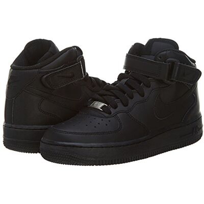 Nike Air Force 1 Mid (Gs), Chaussures de basketball mixte enfant, Noir, 37.5 EU - Publicité Nike Air Force 1 Mid (Gs), Chaussures de basketball mixte enfant, Noir, 37.5 EU - Publicité