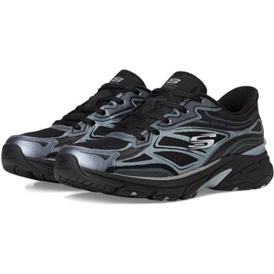 Skechers Femme Stamina Sport Slip-In ENTRAINEUSE, Black Duraleather/Mesh/Trim, 39 EU - Publicité Skechers Femme Stamina Sport Slip-In ENTRAINEUSE, Black Duraleather/Mesh/Trim, 39 EU - Publicité