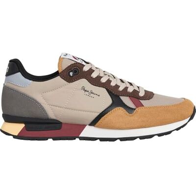 Pepe Jeans Baskets Brit Colors M pour Homme, Marron Caramel Beige, 42 EU - Publicité Pepe Jeans Baskets Brit Colors M pour Homme, Marron Caramel Beige, 42 EU - Publicité
