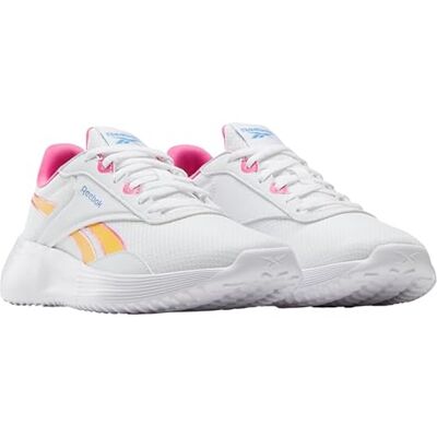 Reebok LITE 4 Chaussures de course blanches rose - Running - Publicité Reebok LITE 4 Chaussures de course blanches rose - Running - Publicité