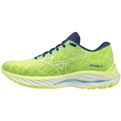 Mizuno Wave Rider 26 Chaussures de Trail Running Femme, NeoLime/White/OceanWave, 37 EU, Neolime White Oceanwave, 37 EU - Publicité Mizuno Wave Rider 26 Chaussures de Trail Running Femme, NeoLime/White/OceanWave, 37 EU, Neolime White Oceanwave, 37 EU - Publicité