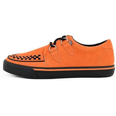 T.U.K. Leather Creeper Sneaker Chaussures pour Hommes et Femmes Couleur Orange Suede Chaussures à Lacets en Cuir et Daim de Style Puck, Goth et Rocker Taille 44 - Publicité T.U.K. Leather Creeper Sneaker Chaussures pour Hommes et Femmes Couleur Orange Suede Chaussures à Lacets en Cuir et Daim de Style Puck, Goth et Rocker Taille 44 - Publicité
