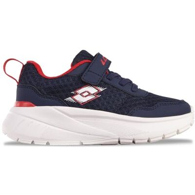 Baskets sport pour enfants Lotto Navy-Rouge - Publicité Baskets sport pour enfants Lotto Navy-Rouge - Publicité