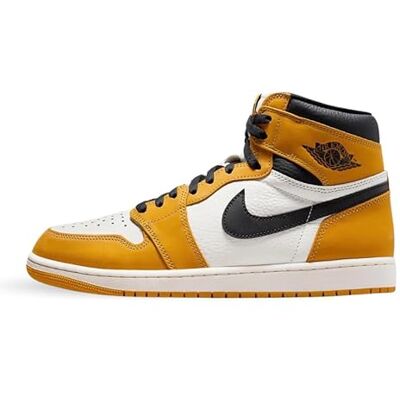 Nike Air Jordan 1 Retro High OG "Yellow Ochre" – Chaussure de Patrimoine en Cuir Premium, 43 EU - Publicité Nike Air Jordan 1 Retro High OG "Yellow Ochre" – Chaussure de Patrimoine en Cuir Premium, 43 EU - Publicité