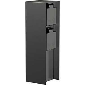 ledscom.de Garten Colonne de Prises de Courant POMI pour l'extérieur, IP44, 2X, Acier Inoxydable, Noir, carré, 23 cm - Publicité ledscom.de Garten Colonne de Prises de Courant POMI pour l'extérieur, IP44, 2X, Acier Inoxydable, Noir, carré, 23 cm - Publicité