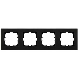 EXEN Cadre de Finition Quadruple Noir Métallisé 296 mm 4 Postes Série KARELL Plaque Murale Encastrable pour Prise Électrique et Interrupteur Design Moderne Compatible avec Modules - K104/14E - Publicité EXEN Cadre de Finition Quadruple Noir Métallisé 296 mm 4 Postes Série KARELL Plaque Murale Encastrable pour Prise Électrique et Interrupteur Design Moderne Compatible avec Modules - K104/14E - Publicité