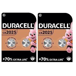 Duracell 4 x  CR 2025 (2 ampoules de 2 batteries) 4 piles (CR 2025) - Publicité