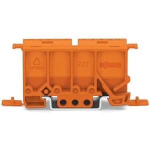 WAGO Adaptateur de Fixation, Série 222, pour Montage Sur Rail Ts35 Ou Montage par Vis, Orange, 222-500 (10 Pcs) - Publicité