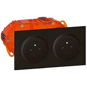 Legrand Prise Double Murale 16A avec Terre dooxie Surface + Plaque Carrée + Boîte d'Encastremment Prise 2P + T Affleurante avec Fond Rétractable Fabriqué En France Noir - Publicité Legrand Prise Double Murale 16A avec Terre dooxie Surface + Plaque Carrée + Boîte d'Encastremment Prise 2P + T Affleurante avec Fond Rétractable Fabriqué En France Noir - Publicité