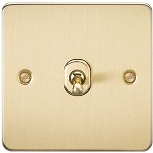 Knightsbridge ., Interrupteur à bascule 2 voies Plaque plate, Or, Double, 87,5 x 87,5 mm - Publicité Knightsbridge ., Interrupteur à bascule 2 voies Plaque plate, Or, Double, 87,5 x 87,5 mm - Publicité