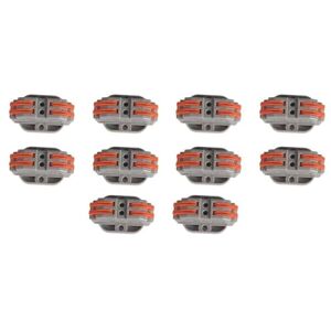 A2ZWORLD 10 borniers électriques avec base et trou de fixation, connecteurs électriques rapides avec 2 entrées, de 0,5 à 4 mm² jusqu'à 450 V 32 A (2 pôles) - Publicité A2ZWORLD 10 borniers électriques avec base et trou de fixation, connecteurs électriques rapides avec 2 entrées, de 0,5 à 4 mm² jusqu'à 450 V 32 A (2 pôles) - Publicité