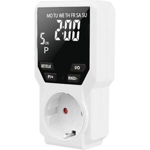 Carehabi Timer Journalier,Puissance Maximale 16A/3680W,Prise Minuteur avec Protection Contre Les Contacts Accidentels,Minuterie Prise Numérique pour 3 Programmes de Commutation et Compte à Rebours - Publicité Carehabi Timer Journalier,Puissance Maximale 16A/3680W,Prise Minuteur avec Protection Contre Les Contacts Accidentels,Minuterie Prise Numérique pour 3 Programmes de Commutation et Compte à Rebours - Publicité