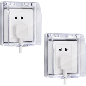 Hsthe Sea 2 PCS Boîte étanche universelle pour prise, 86 type prise interrupteur mural boîte panneau avant, boîte de couvercle étanche en plastique (transparent) - Publicité Hsthe Sea 2 PCS Boîte étanche universelle pour prise, 86 type prise interrupteur mural boîte panneau avant, boîte de couvercle étanche en plastique (transparent) - Publicité