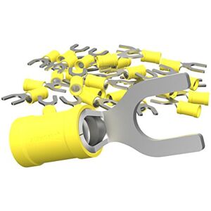 AUPROTEC Fourche 0,5-6,0 mm² Ø du trou M3 M8 En partie isolé PVC SV Connecteur de câble en cuivre étamé - Publicité AUPROTEC Fourche 0,5-6,0 mm² Ø du trou M3 M8 En partie isolé PVC SV Connecteur de câble en cuivre étamé - Publicité