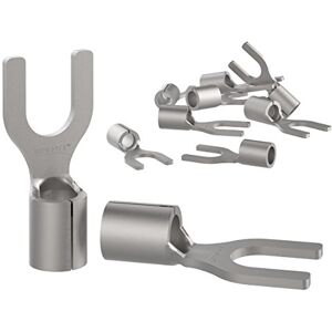 AUPROTEC Lot de 25 cosses à fourche 2,5-4 mm² Diamètre du trou M5 non isolés Connecteurs de câble SNB en cuivre étamé - Publicité AUPROTEC Lot de 25 cosses à fourche 2,5-4 mm² Diamètre du trou M5 non isolés Connecteurs de câble SNB en cuivre étamé - Publicité