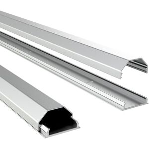 RICOO Cache Câble Canal de Cables pour TV et Ordinateur Z0100-S Guide-câbles en Aluminium Fixations Mural ou de Sol Conduit de Cables Argent 110cm - Publicité RICOO Cache Câble Canal de Cables pour TV et Ordinateur Z0100-S Guide-câbles en Aluminium Fixations Mural ou de Sol Conduit de Cables Argent 110cm - Publicité